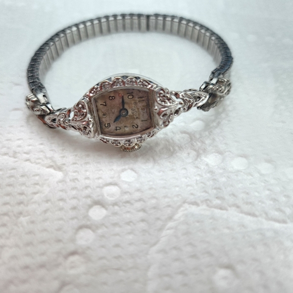 Bulova 14k white gold watch